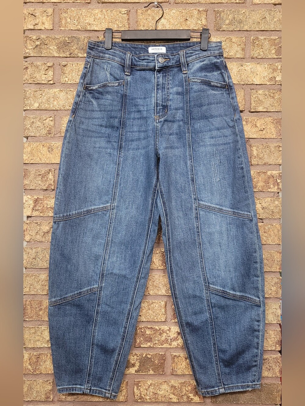 ARTEMIS VINTAGE High Rise Barrel Denim Jeans Cotton Stretch Size 27 Like New